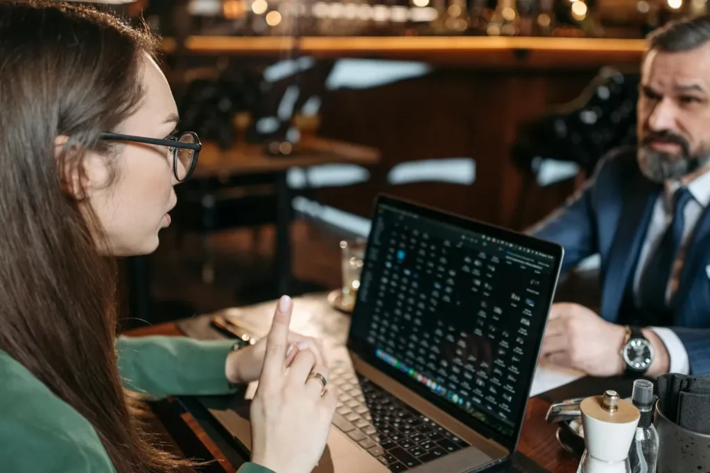 Multi-branch restaurant manager reviewing daily KPI dashboard